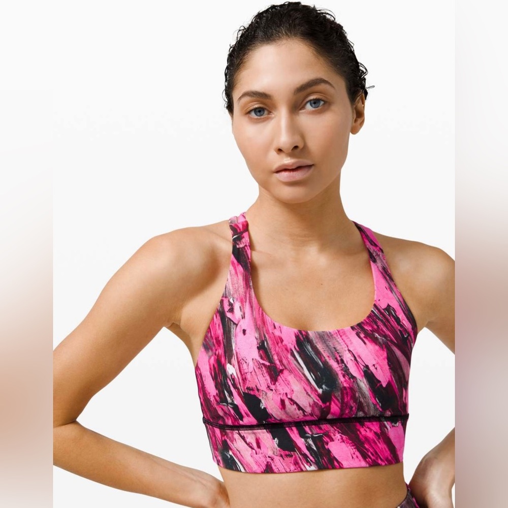 lululemon athletica Pink and Black Sports Bra